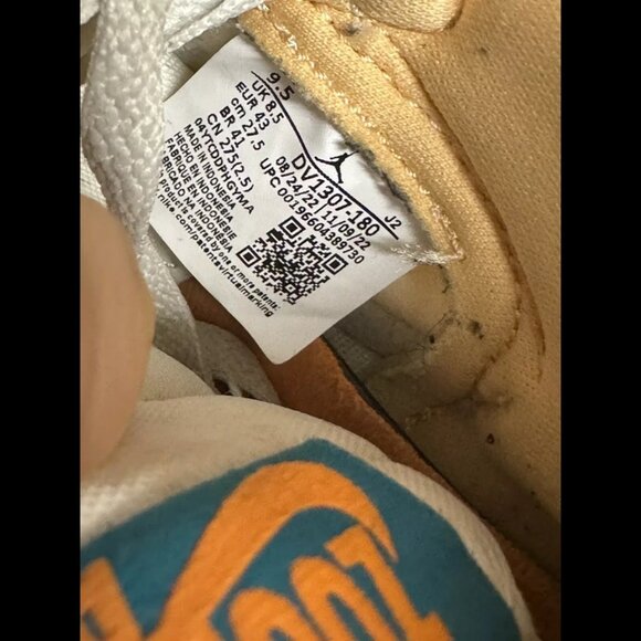 Size 9.5 - Nike Air Jordan 1 ZM‎ Air CMFT 2 Lt Orewood Brown Grey AJ1 DV1307-180 - Picture 9 of 12